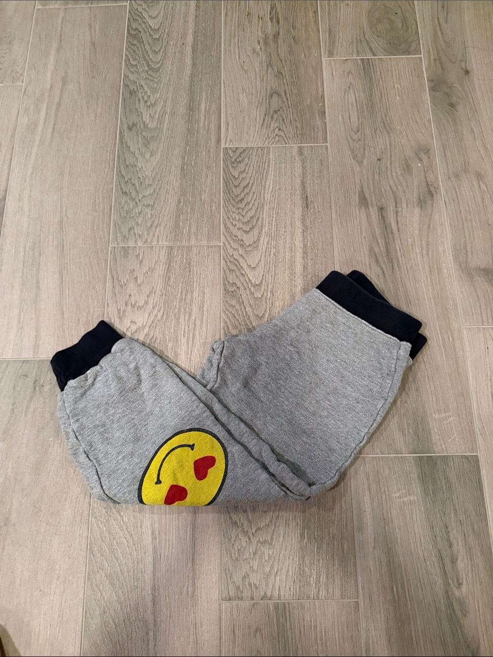 Flowers By Zoe Girls Gray Sweatpants with Emojis Size S